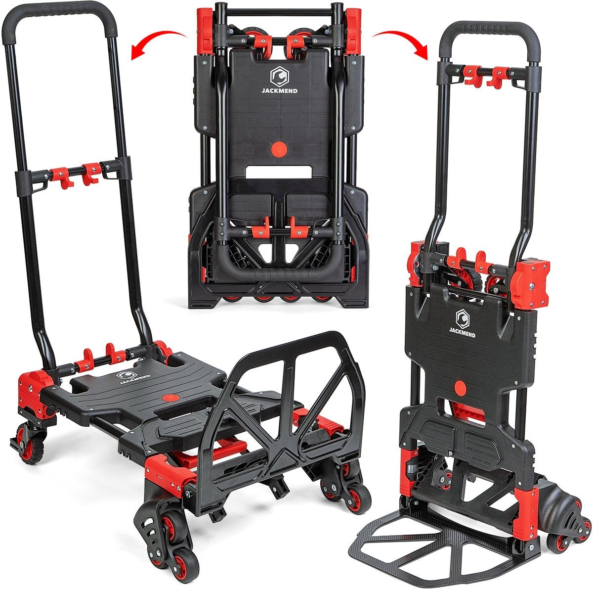 Chariot de transport et diable pliable 2-en-1 Jackmend
