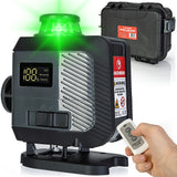 Laser croix 4D JACKMEND rechargeable par USB-C avec affichage numérique - Portée de 50 mètres - 16 lignes