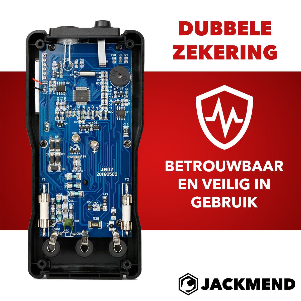 Multimètre numérique JACKMEND - Voltmètre intelligent avec lampe torche LED - Mesure de tension AC / DC - Voltmètre - Multimètre